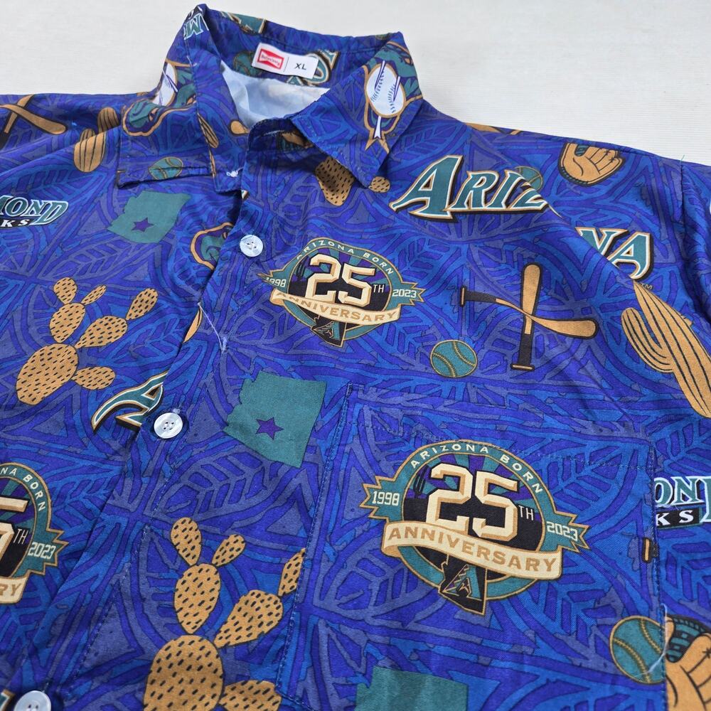 SGA Budweiser x Arizona Diamondbacks 25th Anniversary Hawaiian Button Up Size XL